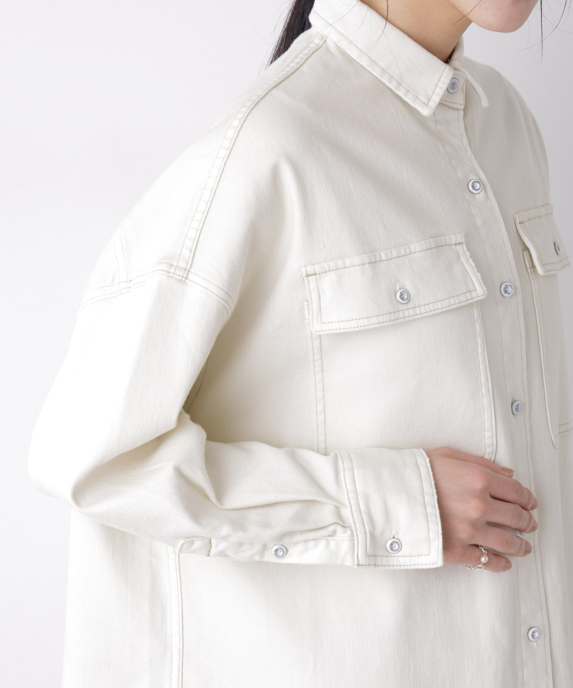 nano･universe「Healthy DENIM/別注 Almond Ecru」|シャツ・ブラウス|