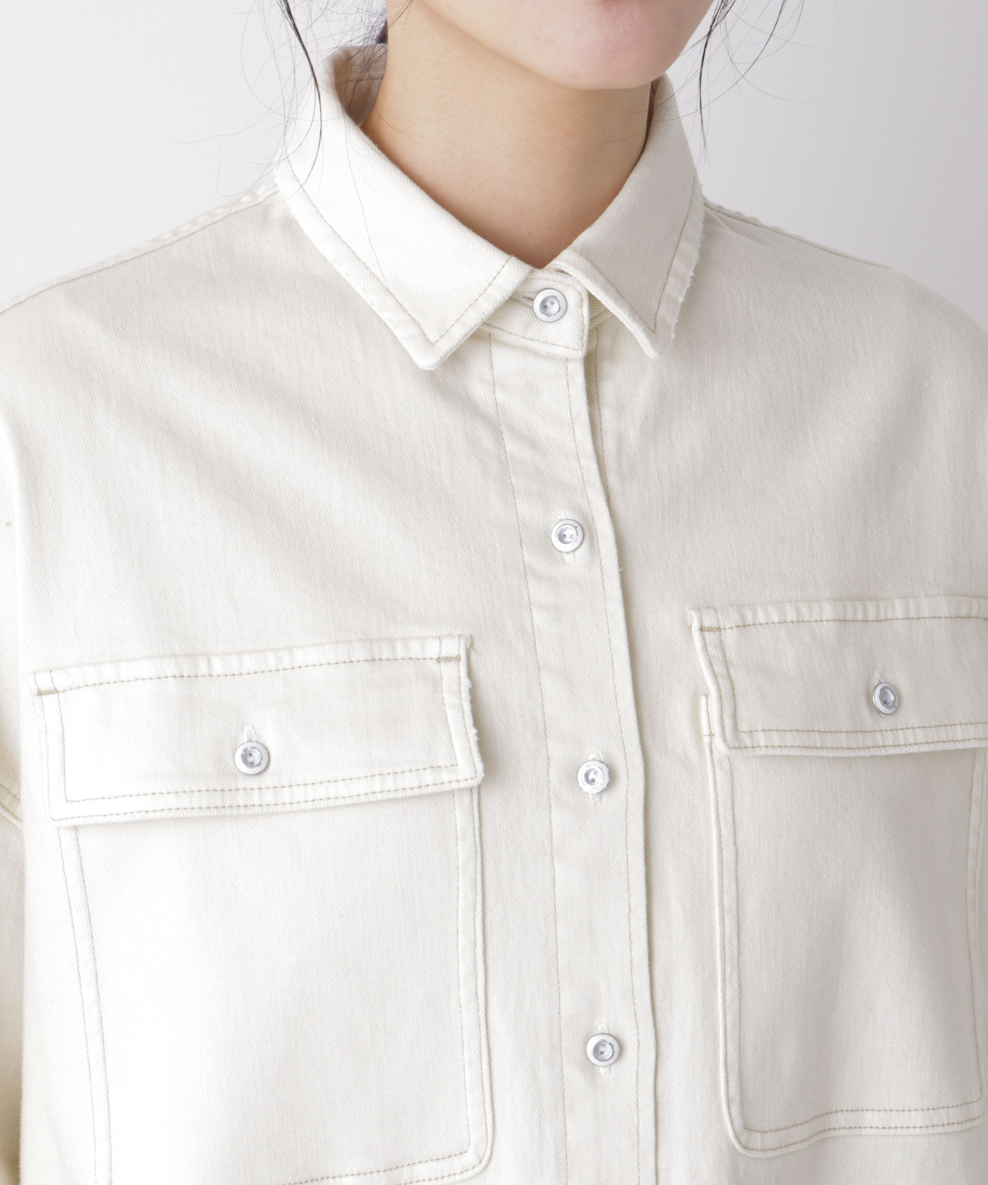 nano･universe「Healthy DENIM/別注 Almond Ecru」|シャツ・ブラウス|