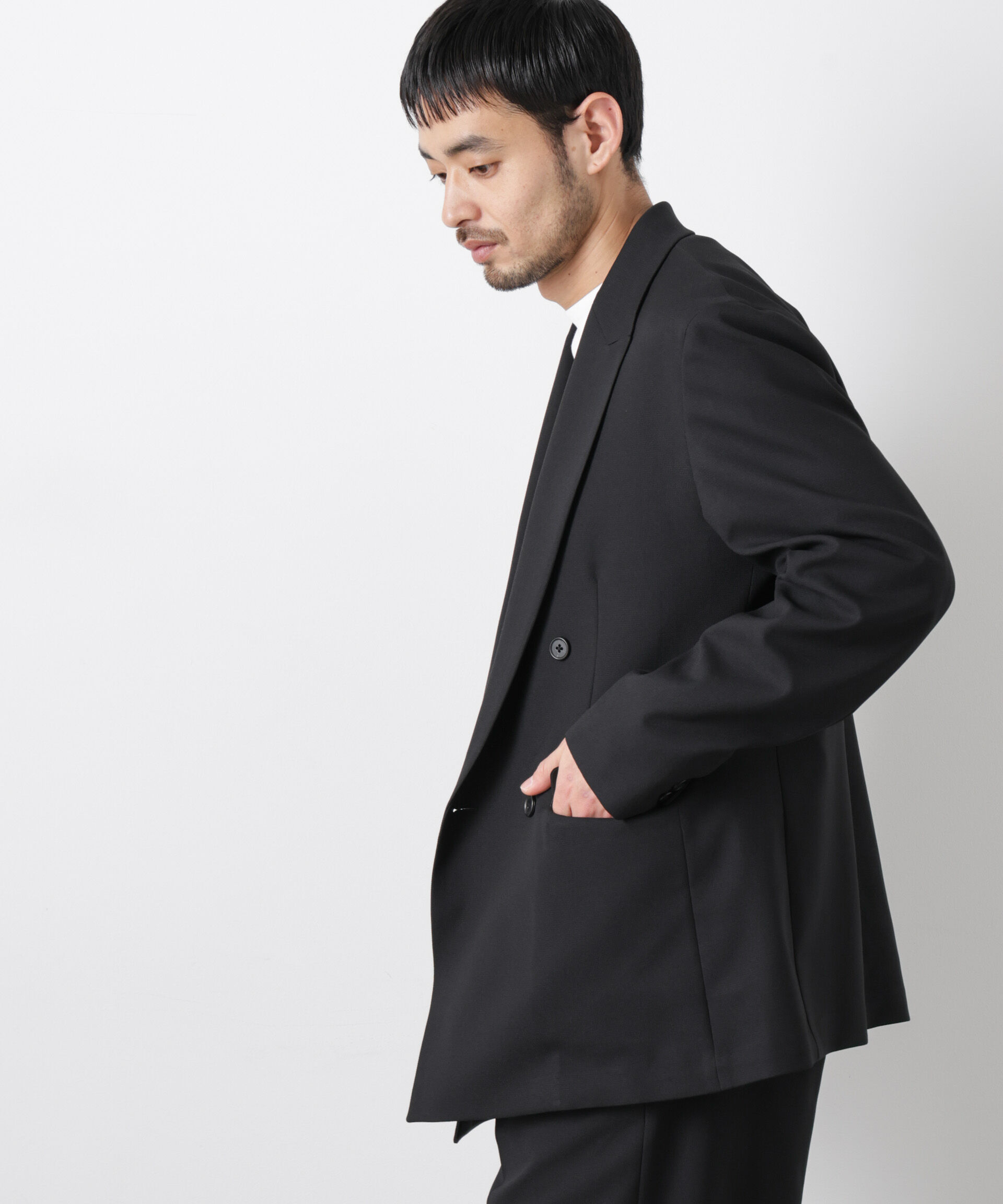 nano･universe「Reflax(R)オックスダブルブレストジャケット（セットアップ可）」|テーラードジャケット|