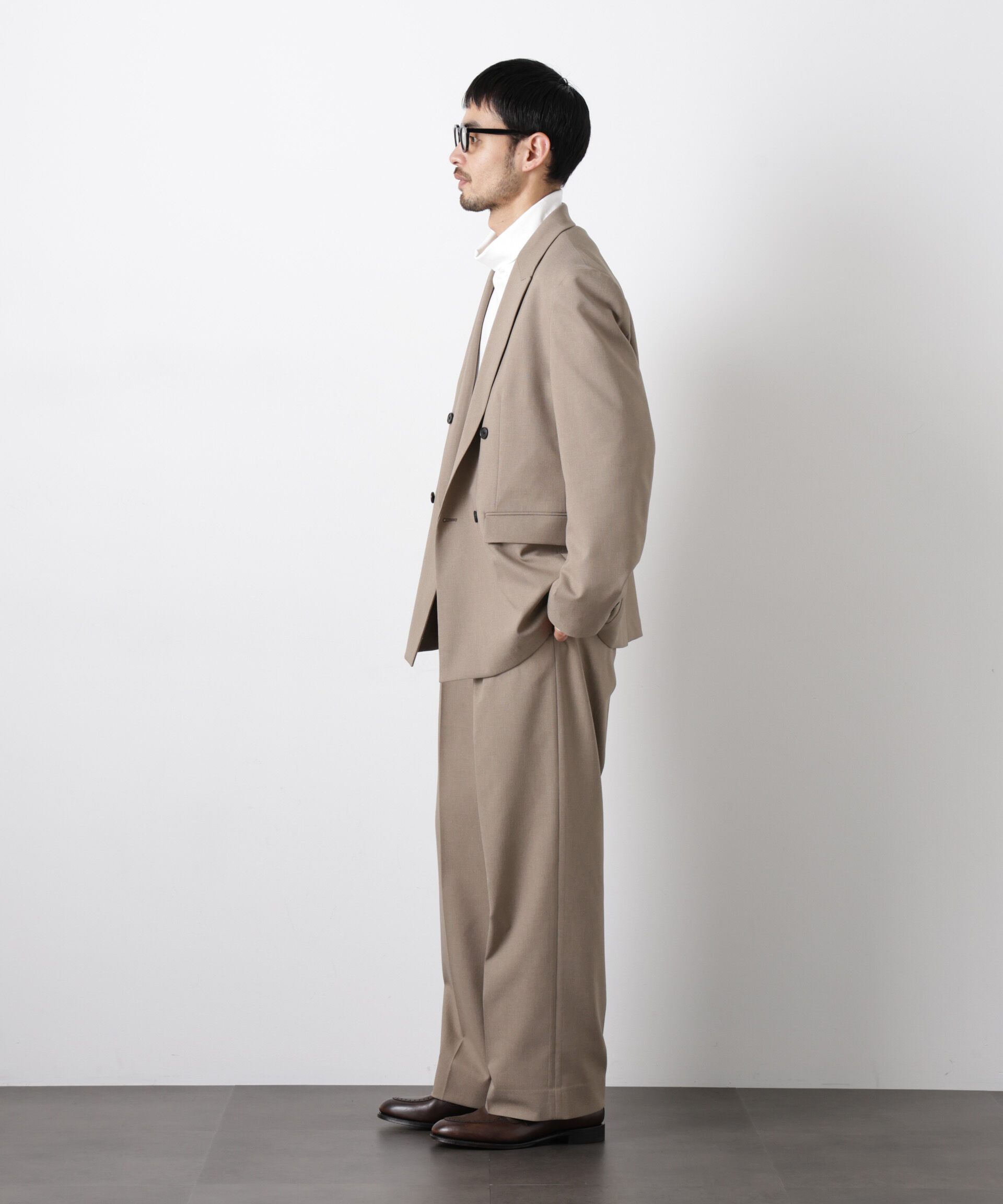 nano･universe「Reflax(R)オックスダブルブレストジャケット（セットアップ可）」|テーラードジャケット|