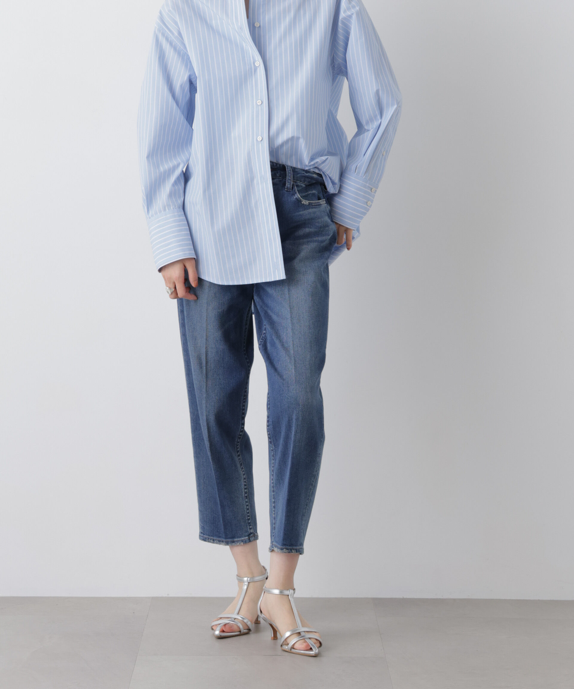 nano･universe「Healthy DENIM/Key Lime」|チノ|L.ブルー1