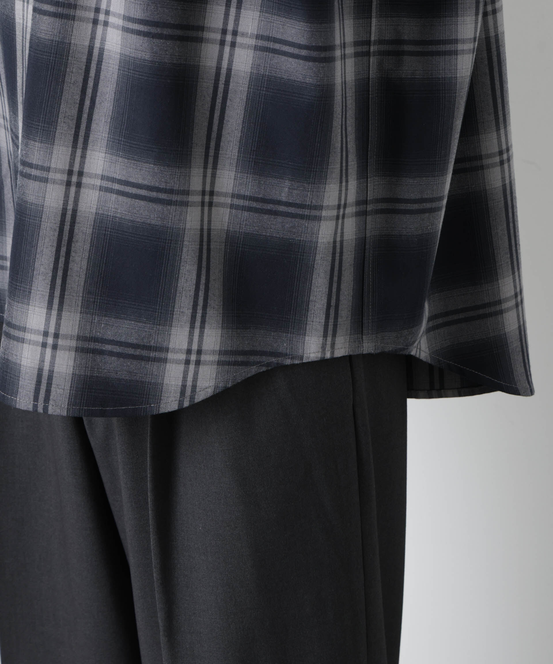 nano･universe「ビッグドレープチェックシャツ 長袖」|シャツ・ブラウス|