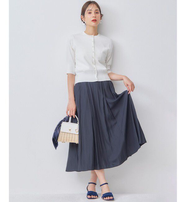 組曲「【WEB限定】ギャザーライトデシン タックスカート」|スカート|