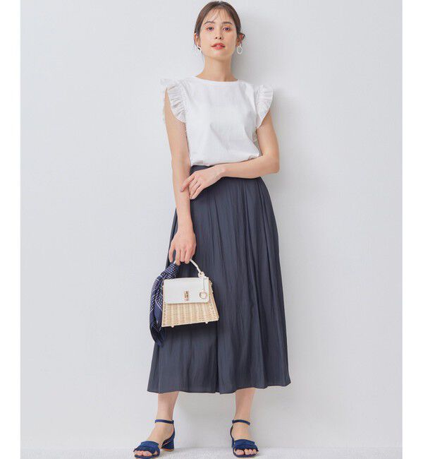 組曲「【WEB限定】ギャザーライトデシン タックスカート」|スカート|