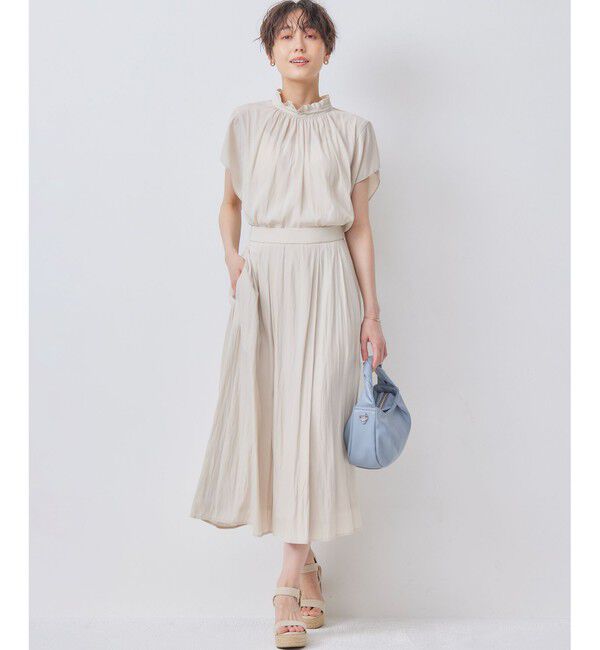 組曲「【WEB限定】ギャザーライトデシン タックスカート」|スカート|