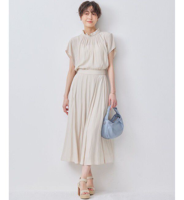 組曲「【WEB限定】ギャザーライトデシン タックスカート」|スカート|