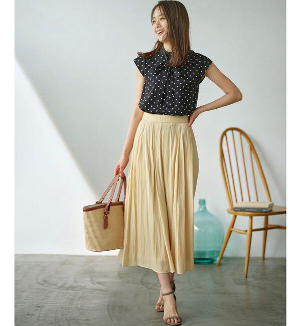 組曲「【WEB限定】ギャザーライトデシン タックスカート」|スカート|