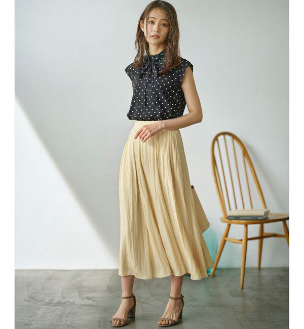 組曲「【WEB限定】ギャザーライトデシン タックスカート」|スカート|