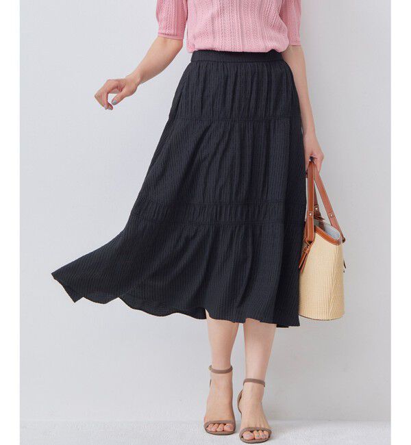 組曲「【WEB限定】ステッチストライプドビー ギャザースカート」|スカート|
