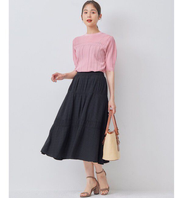 組曲「【WEB限定】ステッチストライプドビー ギャザースカート」|スカート|