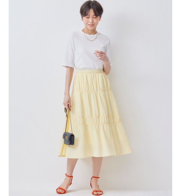 組曲「【WEB限定】ステッチストライプドビー ギャザースカート」|スカート|