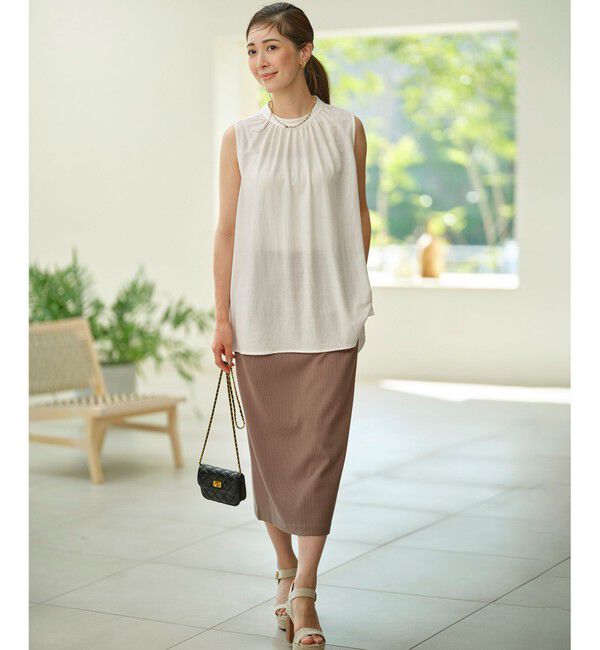 組曲「【WEB限定】ストライプジャガード タイトスカート」|スカート|