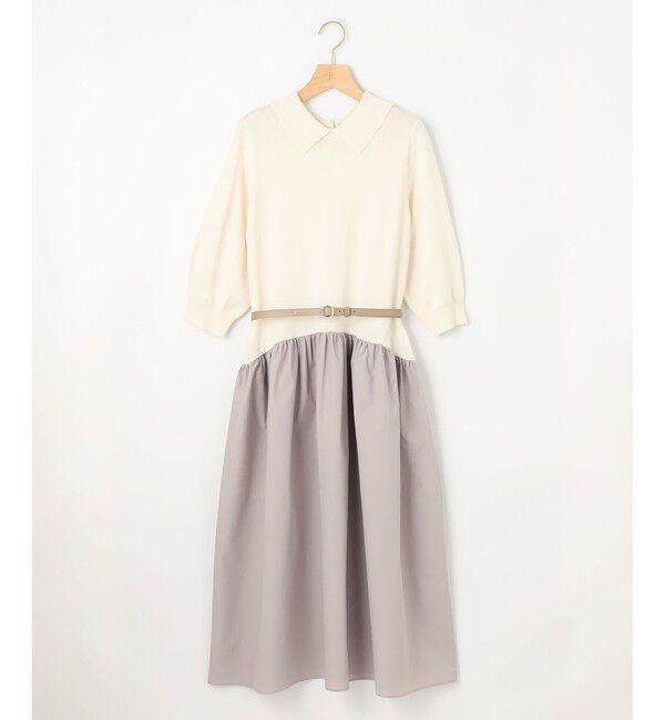 組曲「襟付きドッキング ニットワンピース」|ワンピース|