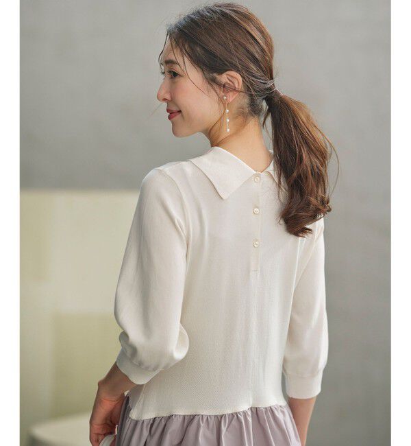 組曲「襟付きドッキング ニットワンピース」|ワンピース|