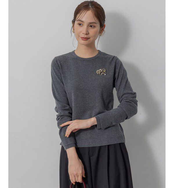 組曲「ニューシックニットクルーネックプルオーバー」|ニット・セーター|グレー系