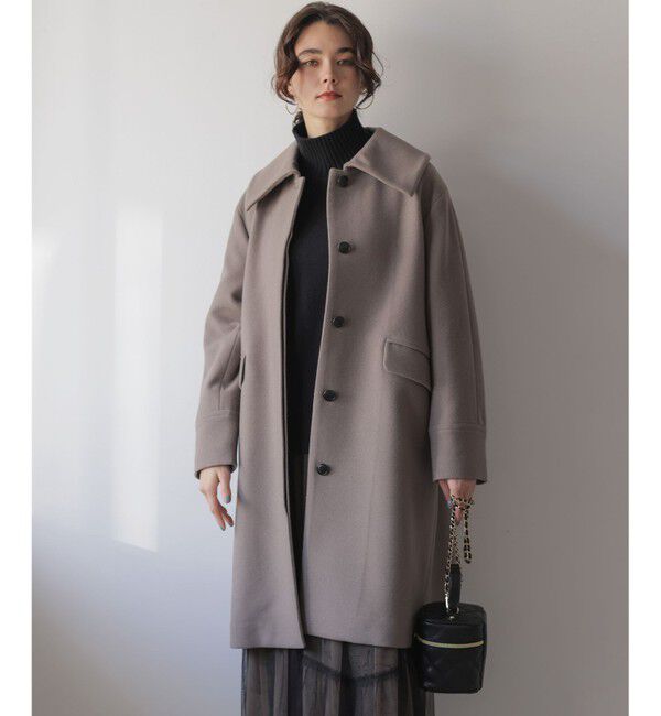 組曲「ウールモッサステンカラー コート」|ステンカラーコート|ブラウン系