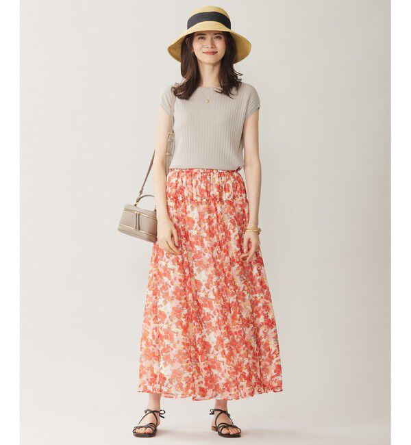 自由区「【アンサンブル対応・洗える】ハイツイストコットンアセテートフレンチスリーブ ニット」|ニット・セーター|