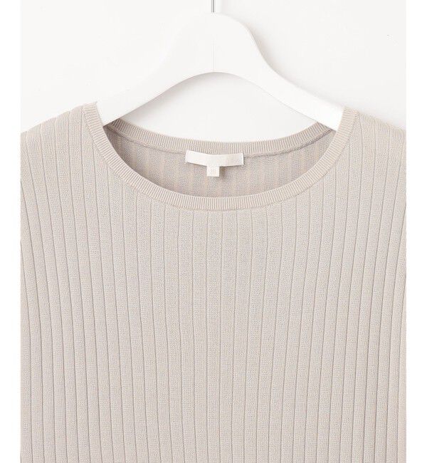 自由区「【アンサンブル対応・洗える】ハイツイストコットンアセテートフレンチスリーブ ニット」|ニット・セーター|