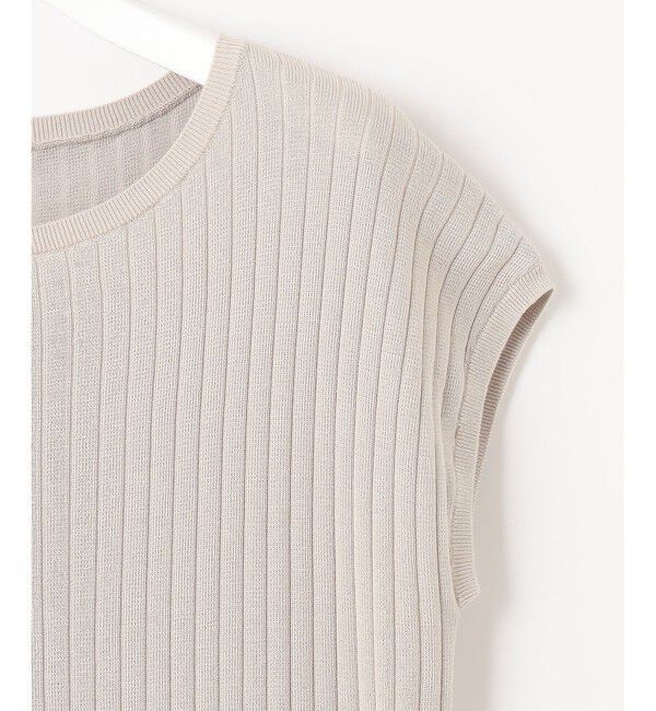 自由区「【アンサンブル対応・洗える】ハイツイストコットンアセテートフレンチスリーブ ニット」|ニット・セーター|