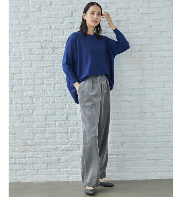 自由区「【WEB限定カラーあり】レーヨンストレッチ ニットT」|ニット・セーター|