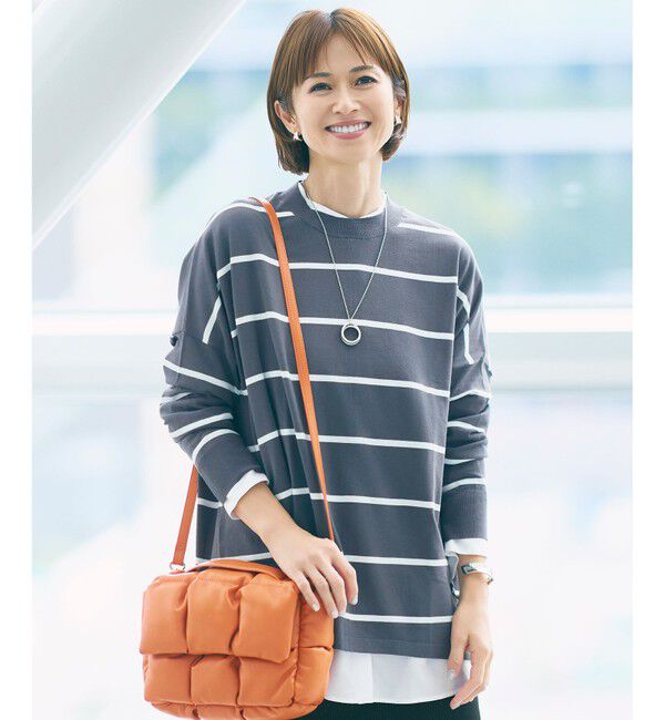 自由区「【WEB限定カラーあり】レーヨンストレッチ ニットT」|ニット・セーター|ﾁｬｺｰﾙ&times;ｵ