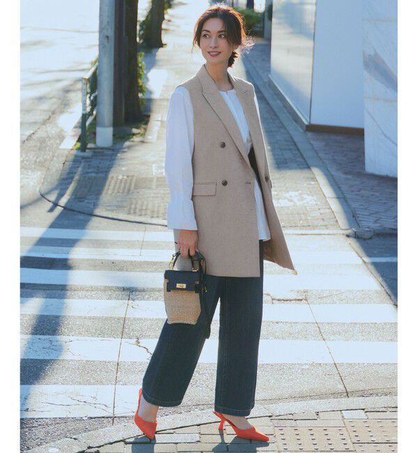 23区「CANCLINI スキッパーベルト付き ブラウス」|シャツ・ブラウス|