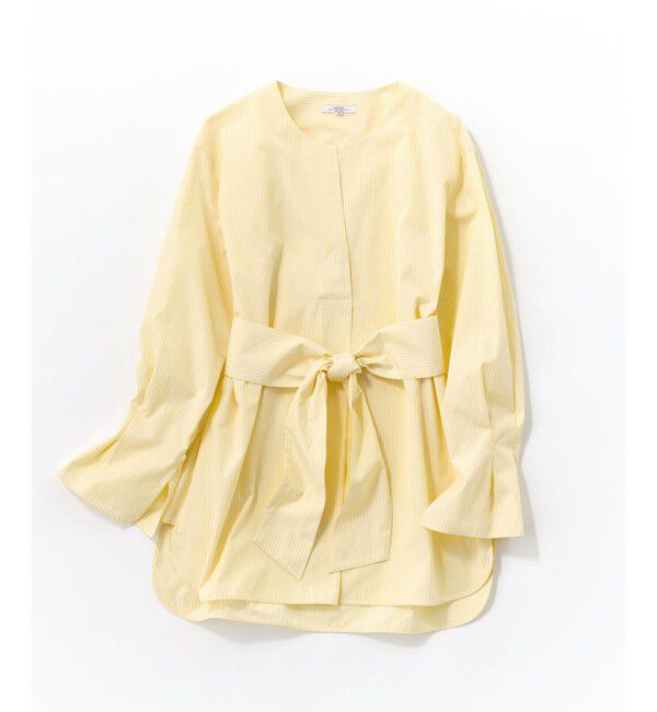 23区「CANCLINI スキッパーベルト付き ブラウス」|シャツ・ブラウス|