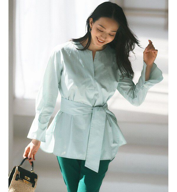 23区「CANCLINI スキッパーベルト付き ブラウス」|シャツ・ブラウス|ﾐﾝﾄｽﾄﾗ