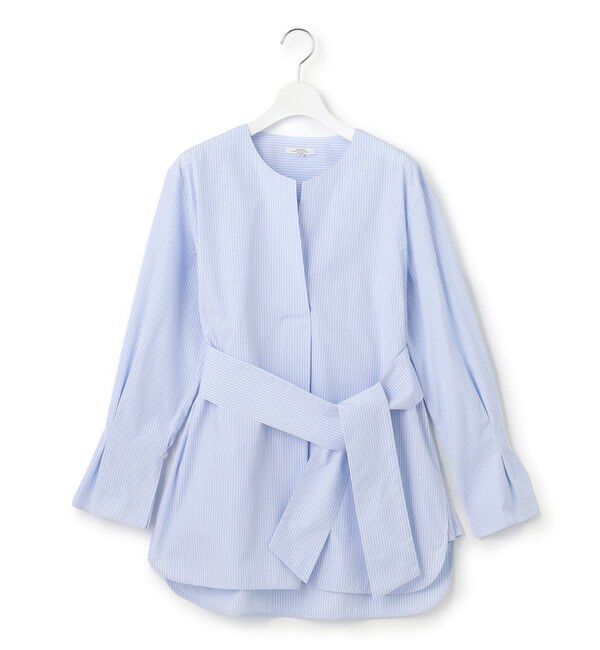 23区「CANCLINI スキッパーベルト付き ブラウス」|シャツ・ブラウス|