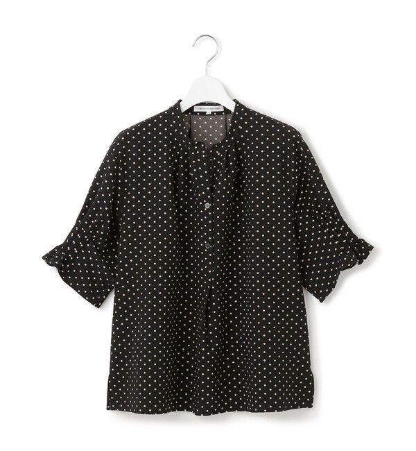 23区「【WEB&一部店舗限定/洗える】ドットプリント サッカー ブラウス」|シャツ・ブラウス|