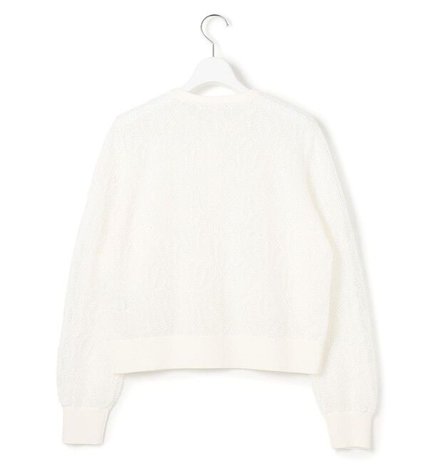 23区「ラッセルレース ニット カーディガン」|カーディガン|