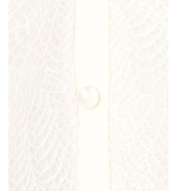 23区「ラッセルレース ニット カーディガン」|カーディガン|