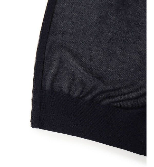 23区「シャイニーシアーニット ジップアップ パーカー」|パーカー|