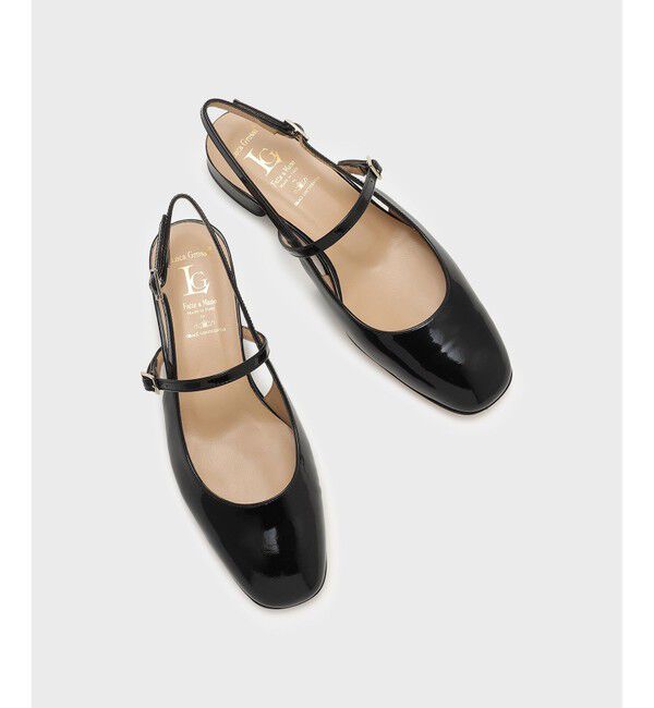  「LUCA GROSSI フラットシューズ」|ローファー|ブラック