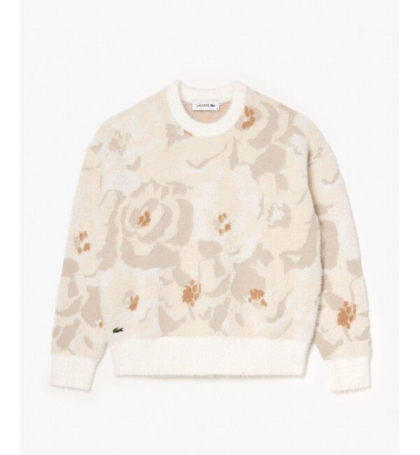 LACOSTE「フローラルジャカードシャギーニットセーター」|ニット・セーター|