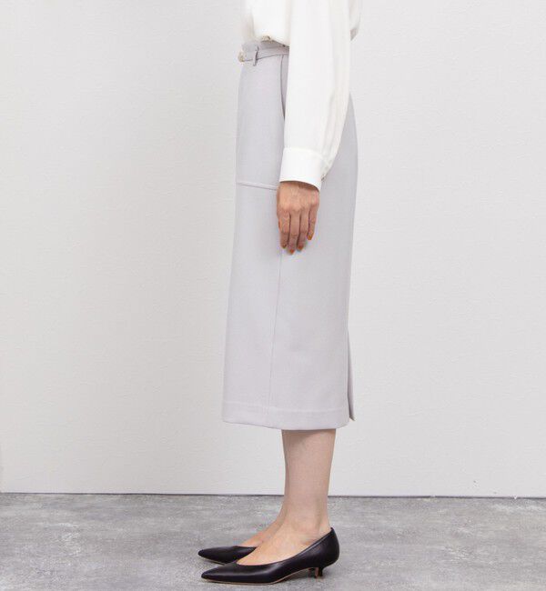 NOLLEY'S sophi「ウォッシャブルウール調ベルト付きタイトスカート」|タイト|