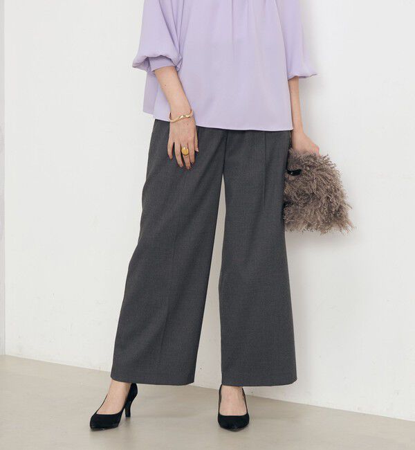 NOLLEY'S「《セットアップ対応》ストレッチツイルワイドパンツ」|その他|