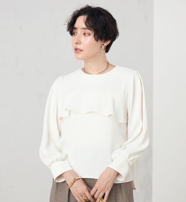 NOLLEY'S「《セットアップ対応》ウォッシャブルダブルクロスブラウス」|シャツ・ブラウス|