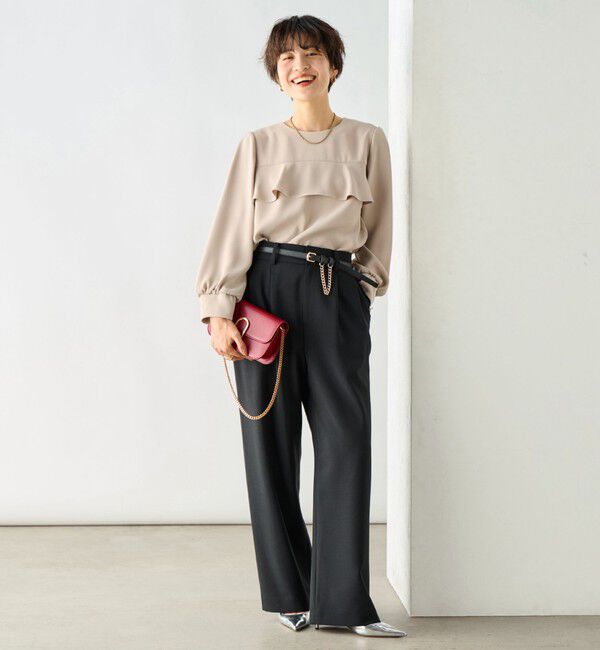 NOLLEY'S「《セットアップ対応》ウォッシャブルダブルクロスブラウス」|シャツ・ブラウス|