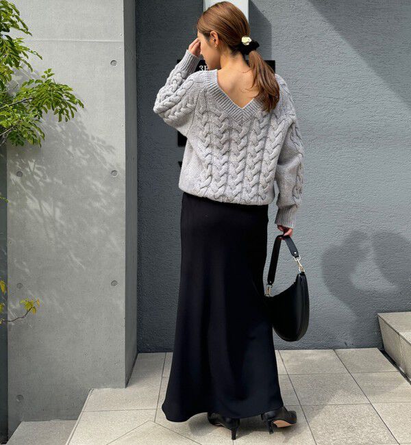 NOLLEY'S sophi「【追加】《オールシーズン対応》ウォッシャブルマットサテンナロースカート」|スカート|