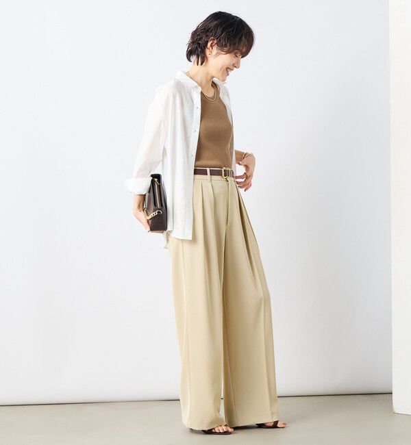 NOLLEY'S sophi「《セットアップ対応》シアーローン２WAYシャツ」|シャツ・ブラウス|