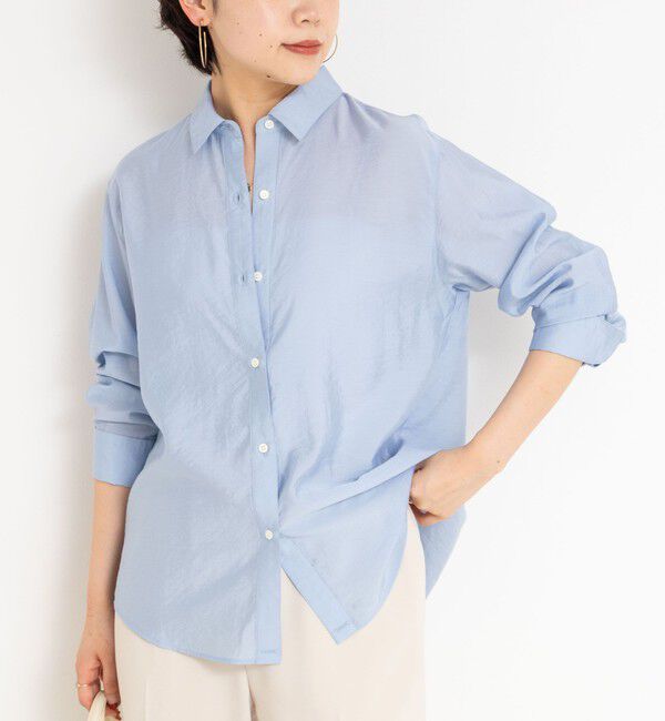 NOLLEY'S sophi「《セットアップ対応》シアーローン２WAYシャツ」|シャツ・ブラウス|