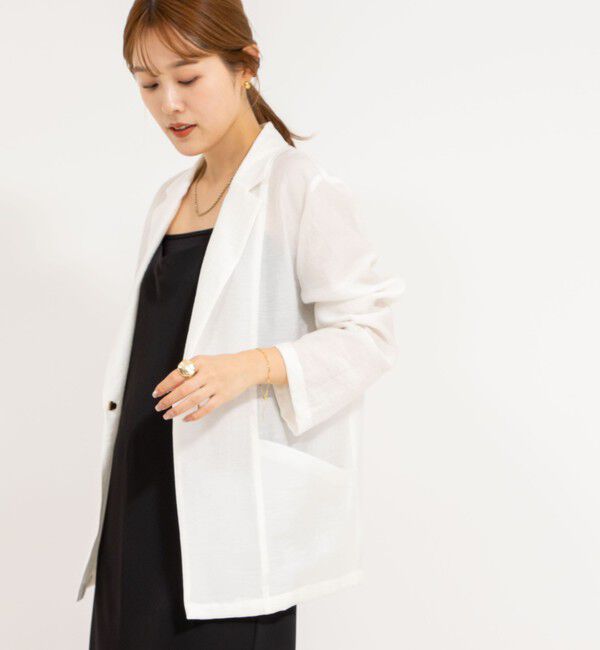 NOLLEY'S sophi「ウォッシャブルシアーシルクライトジャケット」|テーラードジャケット|