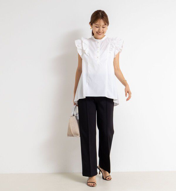 NOLLEY'S「ウォッシャブルハイスペック裾フレアパンツ」|その他|