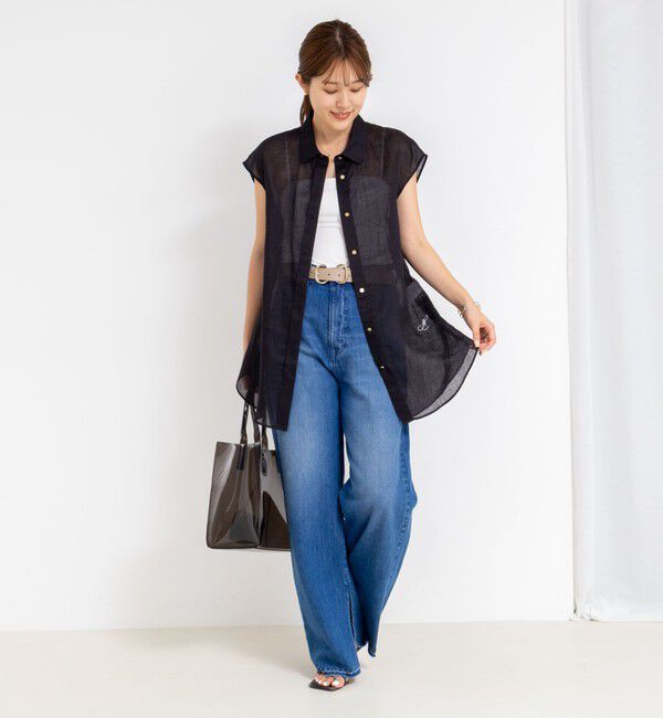 NOLLEY'S「シアーラミーオーバーサイズシャツ」|シャツ・ブラウス|