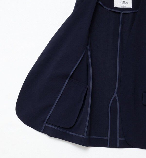 NOLLEY'S「ウォッシャブルエコボイルノーカラージャケット」|ノーカラージャケット|