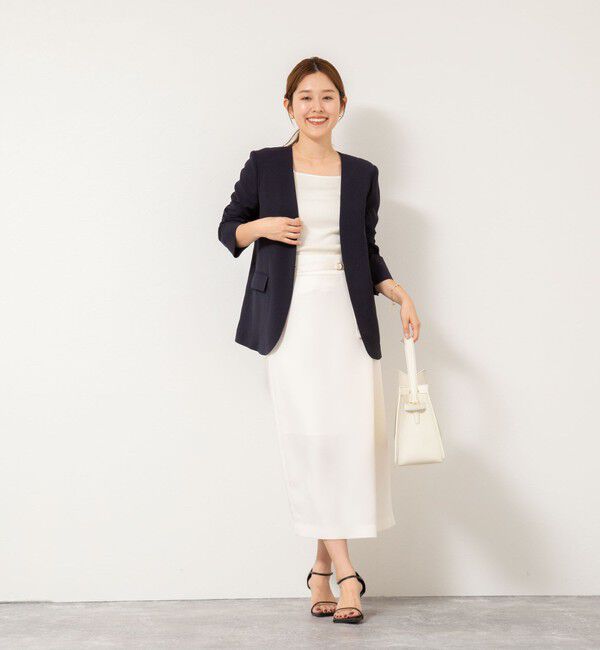 NOLLEY'S「ウォッシャブルエコボイルノーカラージャケット」|ノーカラージャケット|