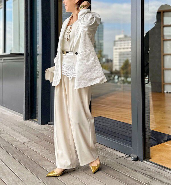 NOLLEY'S「【WEB＆一部店舗限定色アイテム】ウォッシャブルストライプオーバージャケット」|テーラードジャケット|