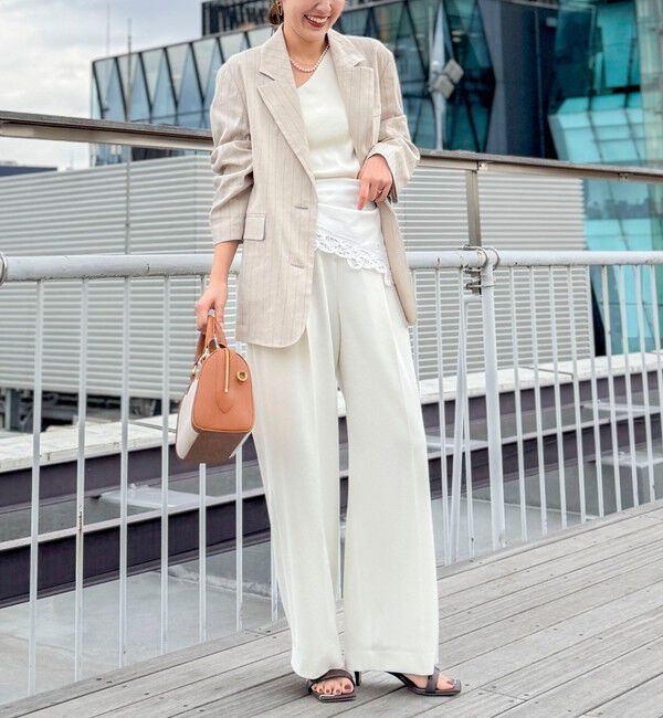 NOLLEY'S「【WEB＆一部店舗限定色アイテム】ウォッシャブルストライプオーバージャケット」|テーラードジャケット|