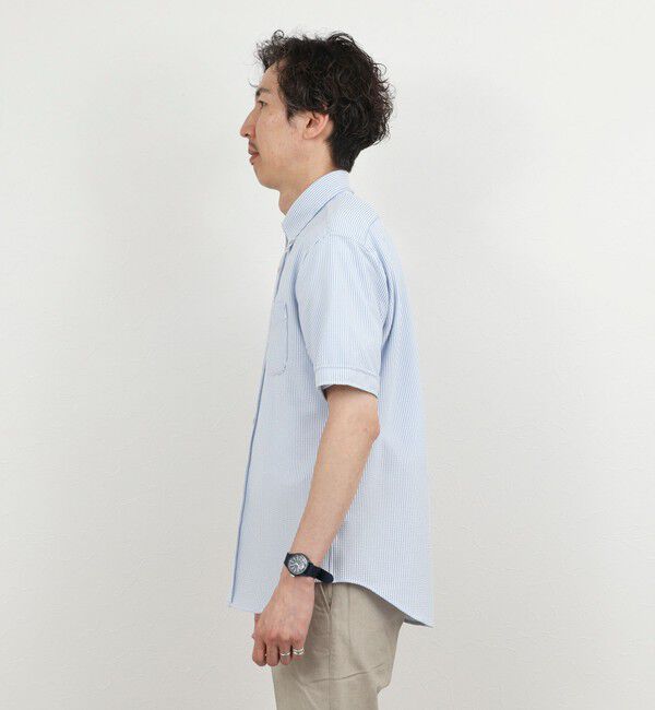 NOLLEY'S goodman「《ビジカジ対応》トリコットサッカーテープBD SS 半袖ボタンダウンシャツ 26SS」|シャツ・ブラウス|